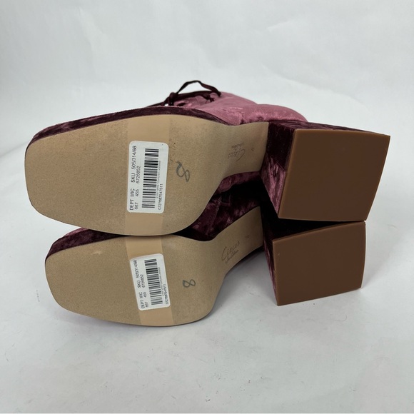 Circus by Sam Edelman Kia Velvet Heeled Boots - Purple - Picture 10 of 10